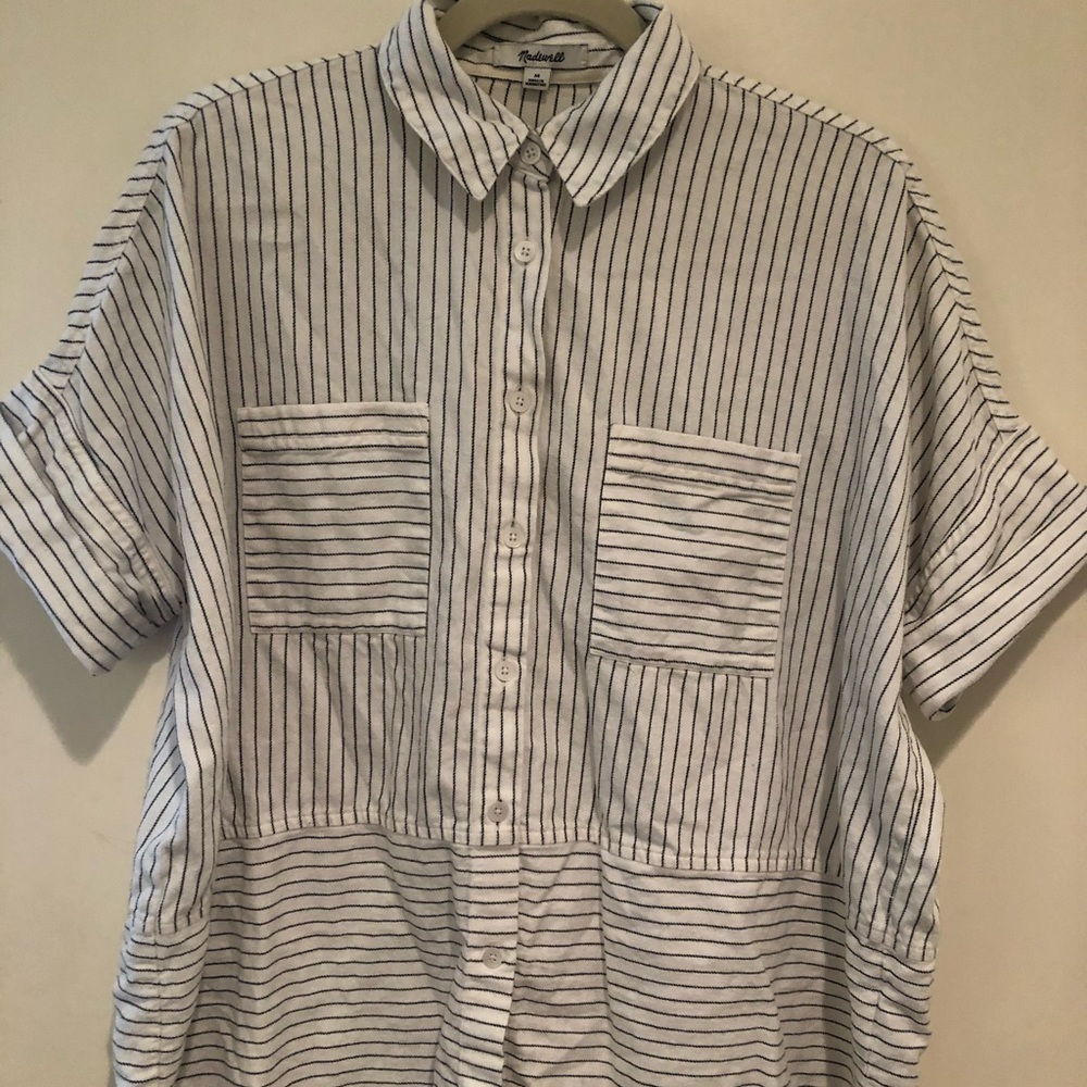 Madewell boyfriend short sleeve flannel
